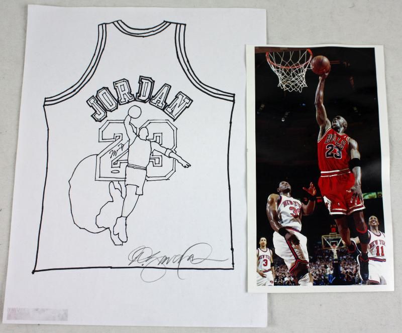 bulls michael jordan signed hand painted jersey uda
